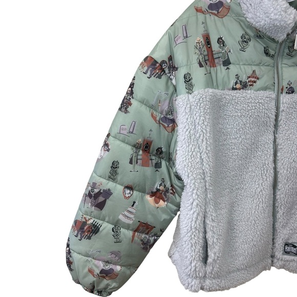 Disney Parks “The Haunted Mansion” Sherpa, Cropped Jacket - NWT, Size L, Multi - Picture 11 of 17